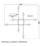 Vesta 379 plafonska svetiljka 8*GU10 | ePonuda.com