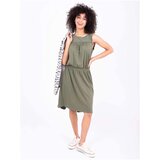 Brakeburn Khaki Ladies Dress with Extended Back - Women | shoptok.hr