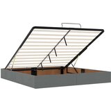 vidaXL Otomanski posteljni okvir brez vzmetnice Temno siva 160x200 cm | Shoptok.si