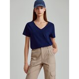 House - Majica kratkih rukava s V-izrezom - Tamnoplava | shoptok.hr