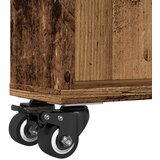  Uska kolica za pohranu boja drva 48x13x68 cm konstruirano drvo | shoptok.hr