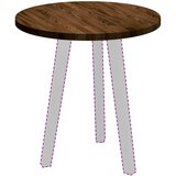  Gornji dio stola Tamno smeđa Ø 50 x 2,5 cm Čvrsto Hrastovo Drvo | shoptok.hr