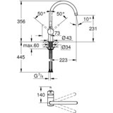 Grohe enoročna kuhinjska armatura Minta - krom (32917000) | Shoptok.si