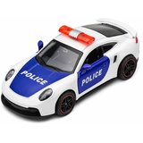  Sportski automobil Policijski automobil s motoriziranim metalnim navlakom za povlačenje bijeli 1:43 Slike