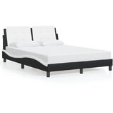  Okvir kreveta s LED-om bez madraca Zadar crno-bijeli 140 x 190 cm | shoptok.hr