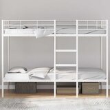  Krevet na kat bez madraca bijeli 100x200 cm čelik | shoptok.hr