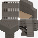  Vrtni set za objed 7 kom. Svijetlosiva i taupe PP | shoptok.hr