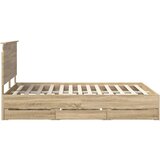  Okvir za krevet s ladicama Sonoma hrast 140 x 190 cm | shoptok.hr