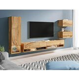 P & B Dnevni Regal Amadeo, Barva Hrasta, Led, 4-Delno | Shoptok.si