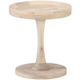 vidaXL Stranska mizica Ø 40x45 cm trden mangov les Cene
