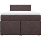  box spring s madracem tamnosmeđi 120 x 190 cm od tkanine | shoptok.hr