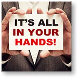  Motivacijska slika na platnu Its all in your hands_002 | Shoptok.si