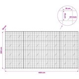  Gabion s žicom debljine 5 mm i mrežom 10x10 cm 400x20x200 cm | shoptok.hr