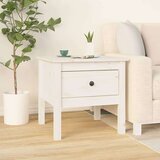  Bočni stolići 2 kom bijeli 50x50x49 cm od masivne borovine | shoptok.hr