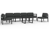  7-dijelna vrtna garnitura s jastucima aluminijska antracit | shoptok.hr