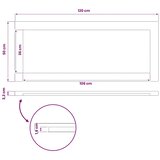  Pravokutni stolni vrh 120 x 50 x 3 2 cm Pravokutni - Bjeljenje 120 x 50 x 3 2 cm Pravokutno | shoptok.hr