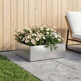  Vrtna saksija Srebrna 40 x 40 x 20 cm Pocinčani čelik | shoptok.hr