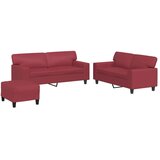  3-dijelna sofa garnitura vino crvena umjetna koža | shoptok.hr