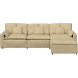  Modularna sofa s tabureom i jastucima, sivo-zelena | shoptok.hr
