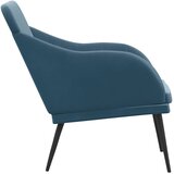  Klupa plava 110 x 76 x 80 cm baršunasta | shoptok.hr