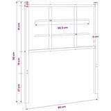  Metalno zamjensko uzglavlje bijelo 75 cm | shoptok.hr