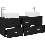  Set ormarića za kupaonicu 3 kom. Crna 49,5 x 41 x 63 cm | shoptok.hr