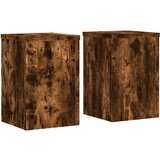 Furnova Stojalo za rastline 2 kosa dimljeni hrast 25x25x35 cm inž. les, (21921768) | Shoptok.si