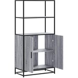  Visoka ploča siva Sonoma 68x35x139 cm Konstruirano drvo i metal | shoptok.hr