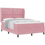  Krevet s opruga kutije Ružičasta 200 x 140 cm Baršun | shoptok.hr