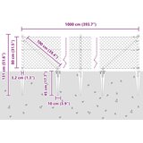  Zavareno žičano ograđivanje s bodljama 10 x 0,8 m Srebrna Mreža | shoptok.hr