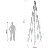  LED božićno drvce 385 cm 2460 LED lampica Topla bijela Čelik | shoptok.hr
