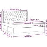  box spring s madracem LED crni 160x200 cm od tkanine | shoptok.hr