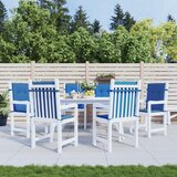  Jastuci za vrtne stolice 6 kom plavi 100 x 50 x 3 cm od tkanine | shoptok.hr