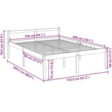  Krevet za starije osobe bijeli 150 x 200 cm bračni od borovine | shoptok.hr