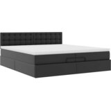  Otomanski okvir kreveta s madracima crni 200x200cm umjetna koža | shoptok.hr
