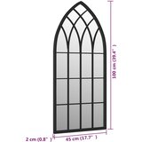  Vrtno ogledalo crno 100 x 45 cm željezno za vanjsku upotrebu | shoptok.hr