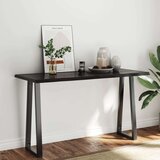 Stolna Mizna plošča temno siva 140x60x4 cm obdelana trdna hrastovina, (20818088) | Shoptok.si