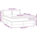  Box spring s madracem LED crni 140 x 190 cm umjetna koža | shoptok.hr