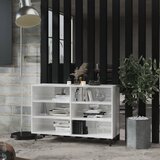 vidaXL Komoda visoki sjaj bijela 103,5 x 35 x 70 cm iverica Cijene