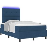  Krevet s opruga kutije s LED trakama Plava 120 x 200 cm tkanina | shoptok.hr