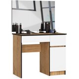 AKORD toaletna miza z ogledalom clp P-2/SL 900x600 desna hrastova obrt / bela, (21713549) | Shoptok.si