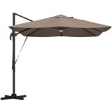 vidaXL Kantilever senčnik - Taupe Taupe Tkanina Velik | Shoptok.si