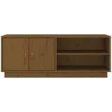 TV ormarić smeđa boja meda 105 x 34 x 40 cm od masivne borovine | Eponuda.com