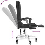  Masažni uredski naslonjač od umjetne kože crni Crna | shoptok.hr