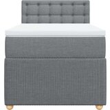 vidaXL Okvir kreveta s oprugama i madrac svjetlosivi 80x200cm tkanina | shoptok.hr