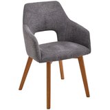 Voleo naslanjač, les, tekstil antracit, barve hrasta | Shoptok.si