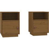 The Living Store Nočna omarica 2 kosa medeno rjava 40x34x55 cm trdna borovina - Nočna Omarica, (21421016) | Shoptok.si