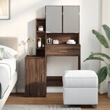  Toaletni stolić s ormarićem smeđa boja hrasta 80x35x132 cm | Eponuda.com