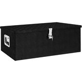 vidaXL Kutija za pohranu crna 90 x 47 x 33,5 cm aluminijska Cijene