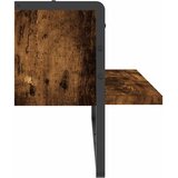  Zidna polica s prečkom dimljena boja hrasta 65x25x30 cm | shoptok.hr